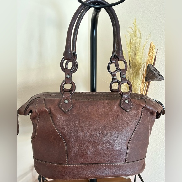 TOD’S Textured Leather Satchel w/dust bag - Picture 6 of 17